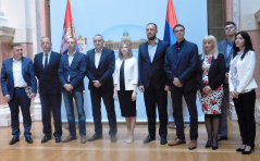 25 April 2018 The Chairman and members of the Committee on the Diaspora and Serbs in the Region and the Deputy Chair of the Russian State Duma Safety and Anti-Corruption Committee Natalia Poklonskaya